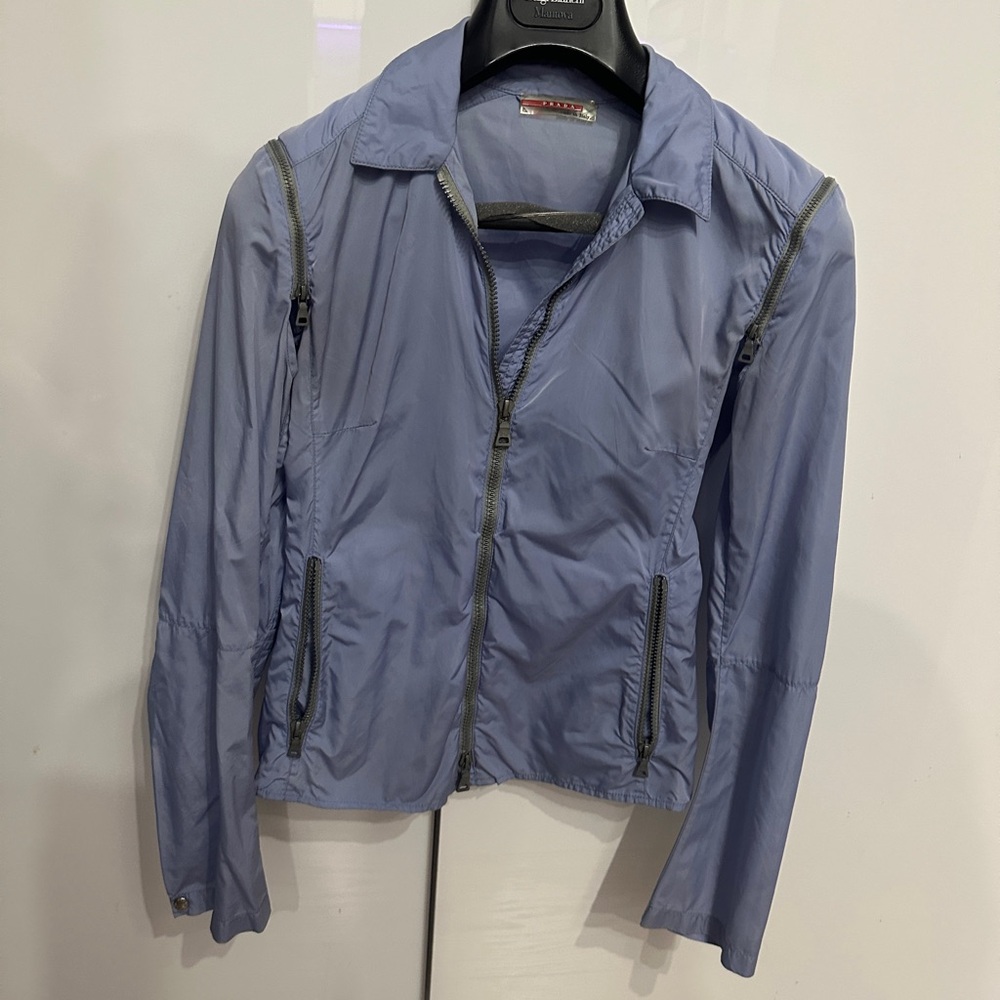 Prada Light Blue Shirt with Branded Neck Label
